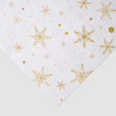 Papier Mousseline Flocon de neige Twinkle 3 -Or & Blanc- (Détail)