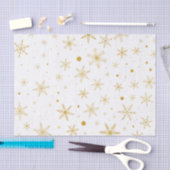 Papier Mousseline Flocon de neige Twinkle 3 -Or & Blanc- (Artisanat)