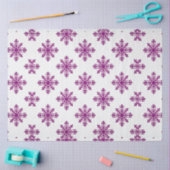Papier Mousseline Flocon de neige violet Noël blanc (Artisanat)