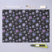 Papier Mousseline Flocon de neige violet noir (Artisanat)