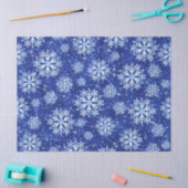 Papier Mousseline Flocons de neige bleus (Artisanat)