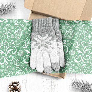 Papier Mousseline Flocons de neige et spirales Noël