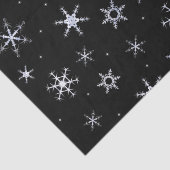 Papier Mousseline Flocons de neige noirs (Détail)