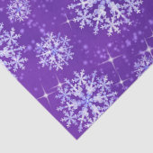 Papier Mousseline Flocons de neige violet (Détail)