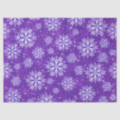 Papier Mousseline Flocons de neige violet (Recto)