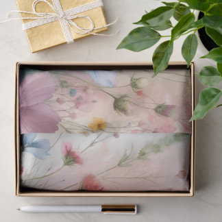 Papier Mousseline Floraisons de Fleurs Sauvages