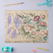 Papier Mousseline floral (Artisanat)