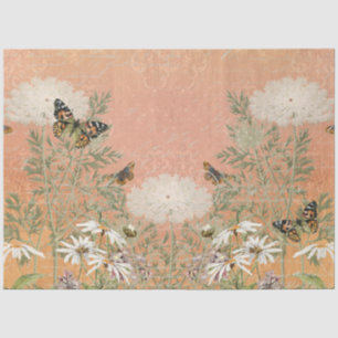 Papier Mousseline Floral Automne Paris Papillon Ephémère Découpage