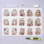 Papier Mousseline Floral Bird Cages for Small Decoupage Projects (Artisanat)