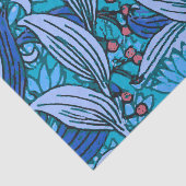 Papier Mousseline Floral bleu ancien Boho moderne (Détail)