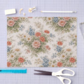 Papier Mousseline Floral Blush Garden Heirloom Pattern (Artisanat)