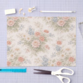 Papier Mousseline Floral Blush Garden Heirloom Pattern (Artisanat)