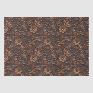 Papier Mousseline Floral Brown Cowgirl