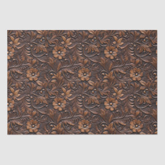 Papier Mousseline Floral Brown Cowgirl