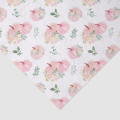 Papier Mousseline Floral Citrouille rose (Détail)