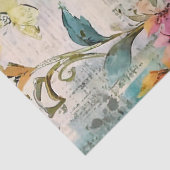 Papier Mousseline Floral coloré (Détail)