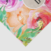 Papier Mousseline Floral coloré Moderne Rustique Botanique Kraft (Détail)