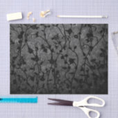 Papier Mousseline Floral d'antiquité gothique noir et blanc (Artisanat)