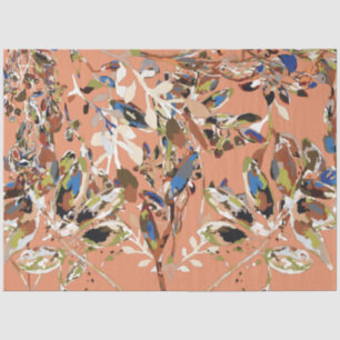 Papier Mousseline Floral d'aquarelle Feuille moderne