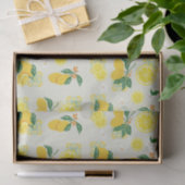 Papier Mousseline Floral de citron (Cadeau)