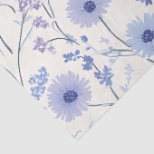 Papier Mousseline Floral de Cornflower Bleu (Détail)