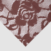 Papier Mousseline Floral de dentelle rouge de Bourgogne (Détail)