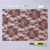 Papier Mousseline Floral de dentelle rouge de Bourgogne (Artisanat)