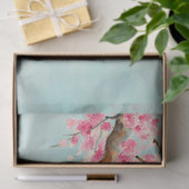 Papier Mousseline Floral de fleurs de cerisiers roses d'Aqua (Cadeau)