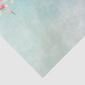 Papier Mousseline Floral de fleurs de cerisiers roses d'Aqua (Détail)