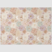 Papier Mousseline Floral de prairie céleste (Recto)