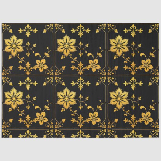 Papier Mousseline Floral Elegant Luxury Collection Populaire (Recto)