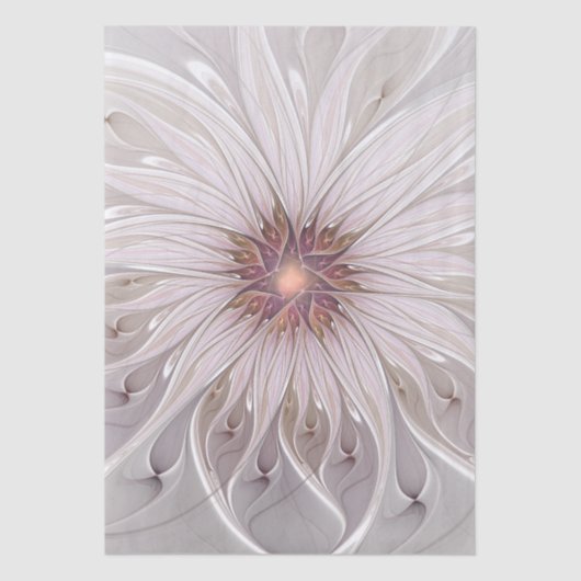 Papier Mousseline Floral Fantasy, Abstract Modern Pastel Flower (Recto)