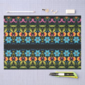 Papier Mousseline Floral Folk Art Moderne (Artisanat)