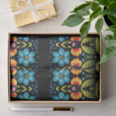 Papier Mousseline Floral Folk Art Moderne (Cadeau)