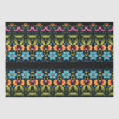 Papier Mousseline Floral Folk Art Moderne (Recto)