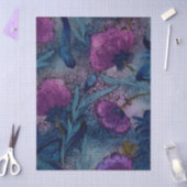 Papier Mousseline floral fuchsia (Artisanat)