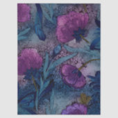Papier Mousseline floral fuchsia (Recto)