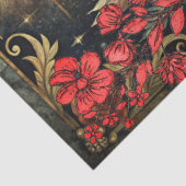 Papier Mousseline Floral Gothic Tarot Reader's Card Abstract Collage (Détail)