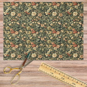 Papier Mousseline Floral Green William Morris Inspired Monogram