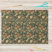 Papier Mousseline Floral Green William Morris Inspired Monogram