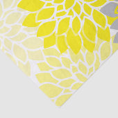 Papier Mousseline Floral jaune et gris moderne (Détail)