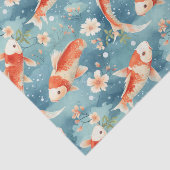 Papier Mousseline Floral Koi Fish Garden Découpage (Détail)