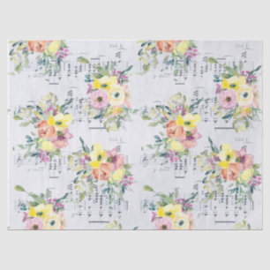 Papier Mousseline Floral musical