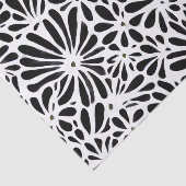 Papier Mousseline Floral noir et blanc rétro (Détail)