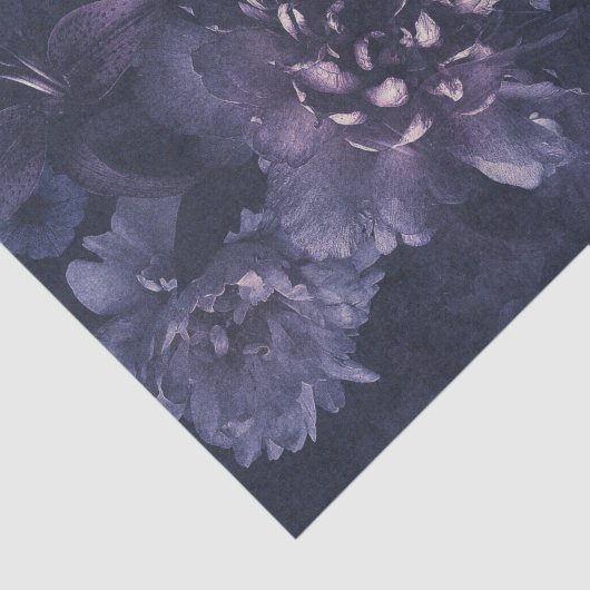 Papier Mousseline Floral pourpre hollandais (Détail)