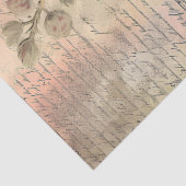 Papier Mousseline Floral rose antique, Ephémère, Découpage de script (Détail)