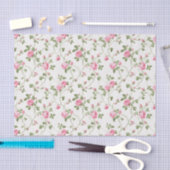 Papier Mousseline Floral Rose Cottage Motif (Artisanat)