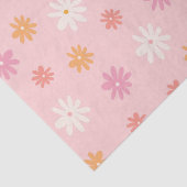 Papier Mousseline Floral rose et orange de marguerite (Détail)