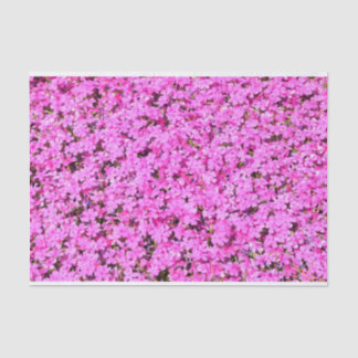 Papier Mousseline Floral rose vibre