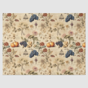 Papier Mousseline Floral Thanksgiving Motif Vintage (4)